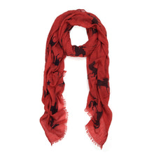 Load image into Gallery viewer, Premium Stallion Horses & Stars Frayed End Scarf Wrap