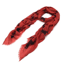 Load image into Gallery viewer, Premium Stallion Horses & Stars Frayed End Scarf Wrap