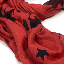 Load image into Gallery viewer, Premium Stallion Horses & Stars Frayed End Scarf Wrap