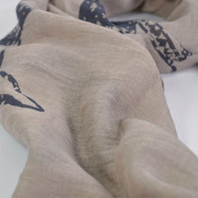 Load image into Gallery viewer, Unique Sharks Animal Print Frayed End Scarf Wrap