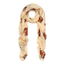 Load image into Gallery viewer, Premium Night Owl Print Fashion Scarf Wrap