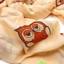 Load image into Gallery viewer, Premium Night Owl Print Fashion Scarf Wrap