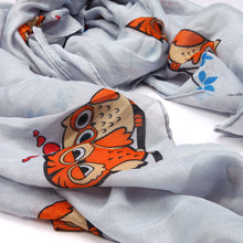 Load image into Gallery viewer, Premium Night Owl Print Fashion Scarf Wrap