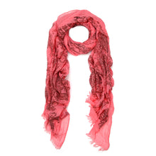 Load image into Gallery viewer, Unique Viscose Vintage 18th Century City Print Frayed End Scarf
