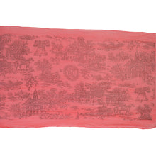 Load image into Gallery viewer, Unique Viscose Vintage 18th Century City Print Frayed End Scarf