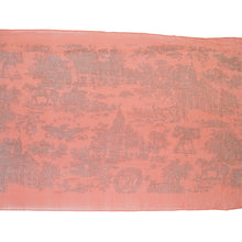 Load image into Gallery viewer, Unique Viscose Vintage 18th Century City Print Frayed End Scarf
