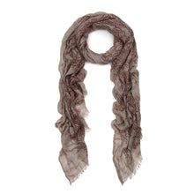 Load image into Gallery viewer, Unique Viscose Vintage 18th Century City Print Frayed End Scarf