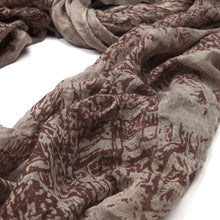 Load image into Gallery viewer, Unique Viscose Vintage 18th Century City Print Frayed End Scarf