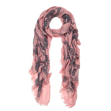 Load image into Gallery viewer, Unique Viscose Aztec Elephant & Paisley Print Frayed End Scarf