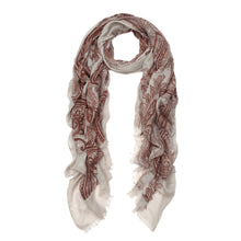 Load image into Gallery viewer, Premium Viscose Vintage Paisley Print Frayed End Scarf