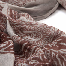 Load image into Gallery viewer, Premium Viscose Vintage Paisley Print Frayed End Scarf
