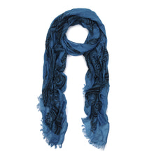 Load image into Gallery viewer, Premium Viscose Vintage Paisley Print Frayed End Scarf