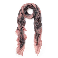 Load image into Gallery viewer, Premium Viscose Vintage Paisley Print Frayed End Scarf