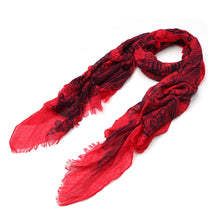 Load image into Gallery viewer, Premium Viscose Vintage Paisley Print Frayed End Scarf