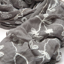 Load image into Gallery viewer, Premium Viscose Elegant Lace Floral Scarf