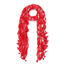 Load image into Gallery viewer, Premium Viscose Elegant Lace Floral Scarf