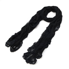 Load image into Gallery viewer, Elegant Pure Cotton Solid Color Lace Floral Trim Fashion Scarf