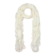 Load image into Gallery viewer, Elegant Pure Cotton Solid Color Lace Floral Trim Fashion Scarf
