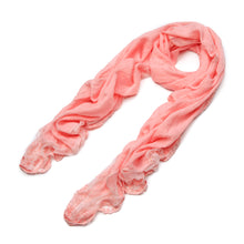 Load image into Gallery viewer, Elegant Pure Cotton Solid Color Lace Floral Trim Fashion Scarf