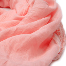 Load image into Gallery viewer, Elegant Pure Cotton Solid Color Lace Floral Trim Fashion Scarf