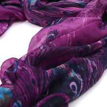 Load image into Gallery viewer, Premium Elegant Peacock Feather Scarf Wrap