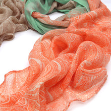 Load image into Gallery viewer, Elegant Ombre Paisley Scarf Wrap