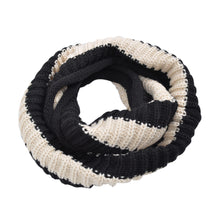 Load image into Gallery viewer, Premium Winter Knit Striped Infinity Loop Circle Scarf