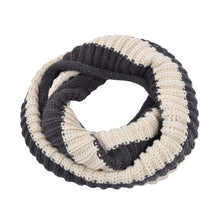 Load image into Gallery viewer, Premium Winter Knit Striped Infinity Loop Circle Scarf