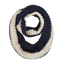 Load image into Gallery viewer, Premium Winter Knit Striped Infinity Loop Circle Scarf