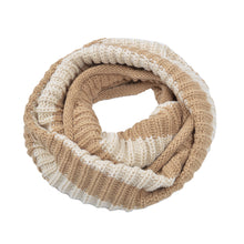 Load image into Gallery viewer, Premium Winter Knit Striped Infinity Loop Circle Scarf