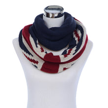 Load image into Gallery viewer, Premium UK British Flag Union Jack Winter Knit Infinity Loop Circle Scarf