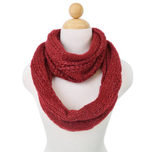 Load image into Gallery viewer, Premium Winter Glitter Knit Infinity Loop Circle Scarf