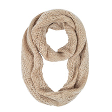 Load image into Gallery viewer, Premium Winter Glitter Knit Infinity Loop Circle Scarf