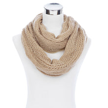 Load image into Gallery viewer, Premium Winter Glitter Knit Infinity Loop Circle Scarf