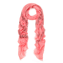 Load image into Gallery viewer, Elegant Viscose Cross Floral Frayed End Scarf Wrap