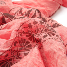 Load image into Gallery viewer, Elegant Viscose Cross Floral Frayed End Scarf Wrap
