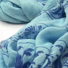 Load image into Gallery viewer, Elegant Viscose Cross Floral Frayed End Scarf Wrap