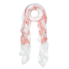 Load image into Gallery viewer, Elegant Viscose Cross Floral Frayed End Scarf Wrap