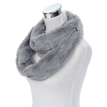 Load image into Gallery viewer, Super Soft Faux Fur Solid Color Warm Infinity Loop Circle Scarf