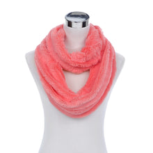 Load image into Gallery viewer, Super Soft Faux Fur Solid Color Warm Infinity Loop Circle Scarf