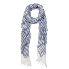 Load image into Gallery viewer, Pure Cotton Lightweight Narrow Striped Fashion Scarf