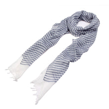 Load image into Gallery viewer, Pure Cotton Lightweight Narrow Striped Fashion Scarf