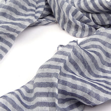 Load image into Gallery viewer, Pure Cotton Lightweight Narrow Striped Fashion Scarf