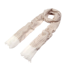 Load image into Gallery viewer, Pure Cotton Lightweight Narrow Striped Fashion Scarf