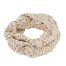 Load image into Gallery viewer, Solid Color Winter Cross Diamond Knit Infinity Loop Circle Scarf - Diff Colors