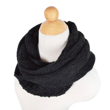 Load image into Gallery viewer, Solid Color Winter Cross Diamond Knit Infinity Loop Circle Scarf - Diff Colors