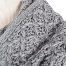 Load image into Gallery viewer, Solid Color Winter Cross Diamond Knit Infinity Loop Circle Scarf - Diff Colors
