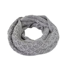 Load image into Gallery viewer, Solid Color Winter Cross Diamond Knit Infinity Loop Circle Scarf - Diff Colors