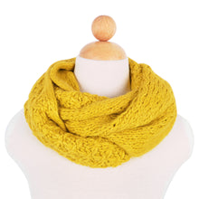 Load image into Gallery viewer, Solid Color Winter Cross Diamond Knit Infinity Loop Circle Scarf - Diff Colors