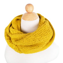 Load image into Gallery viewer, Solid Color Winter Cross Diamond Knit Infinity Loop Circle Scarf - Diff Colors
